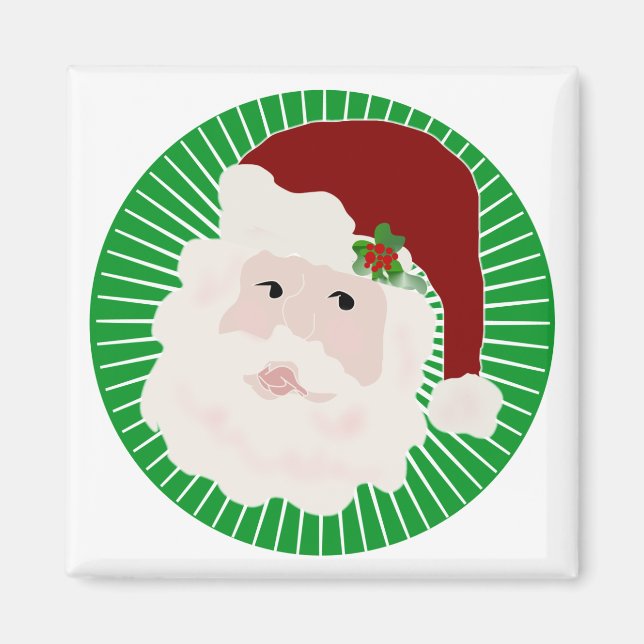 Traditionelle Santa Claus T - Shirt und Geschenke Magnet (Vorne)