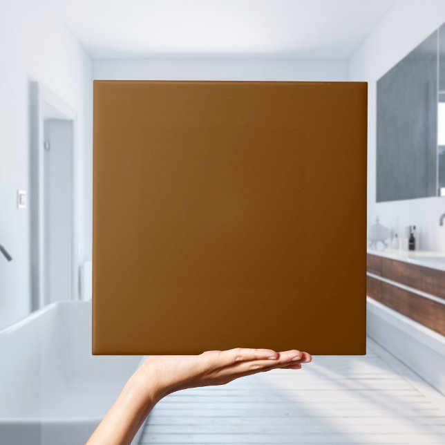 Traditionelle Schokolade Braune Farbfolie Fliese (Traditional Chocolate Brown Solid Colour Tile
)