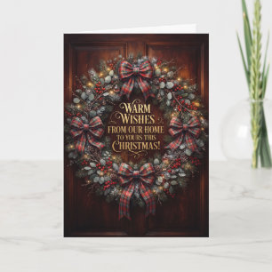 Traditionelle schottische Kranz-Weihnachtskarte Karte