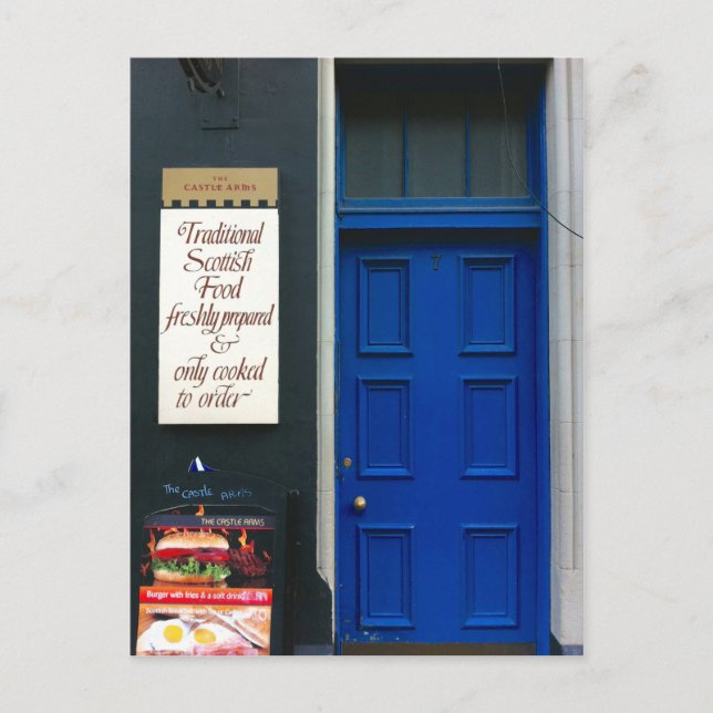 Traditionelle schottische Lebensmittel Postkarte (Vorderseite)