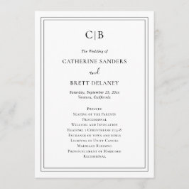 Traditionelle Schwarz-Weiß-Hochzeit Programm