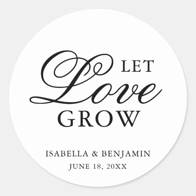 Traditionelle Schwarz-Weiß-Hochzeit Runder Aufkleber (Vorderseite)