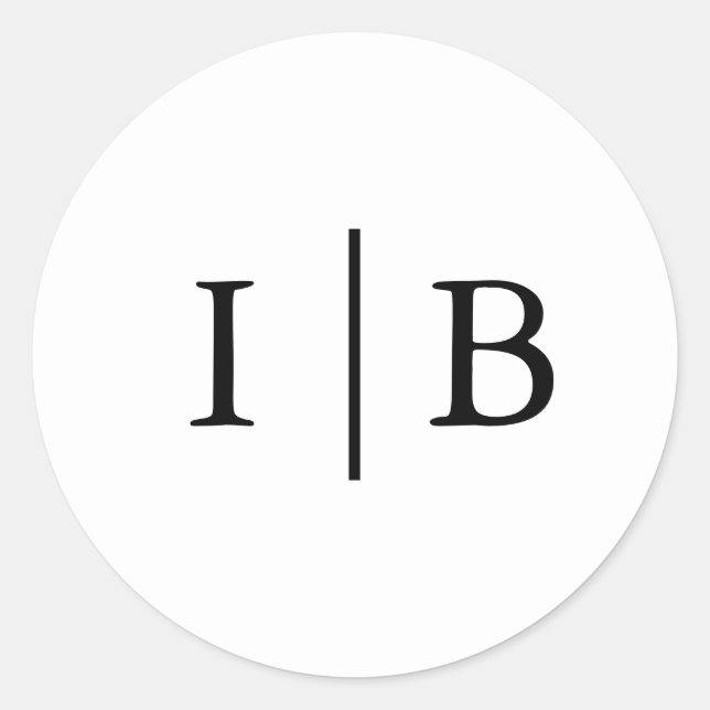 Traditionelle Schwarz-Weiß-Hochzeit Runder Aufkleber (Vorderseite)