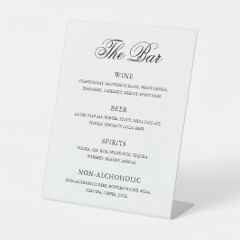 Traditionelle Schwarz-Weiß-Hochzeit Sockelschild