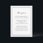 Traditionelle Schwarz-Weiß-Zeitlose Hochzeit Begleitkarte<br><div class="desc">Elegante Hochzeitskasse mit einem einfachen und klassischen Design.</div>