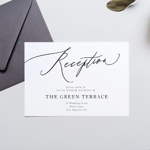 Traditionelle Schwarz-weiße Hochzeitsempfehlung Begleitkarte