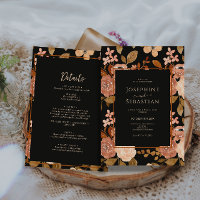 Traditionelle schwarze Blüte alles in einem Boho H