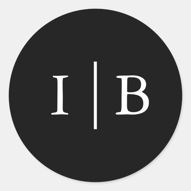 Traditionelle Schwarze formale Hochzeit Runder Aufkleber (Vorderseite)