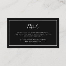 Traditionelle Schwarze Hochzeit Begleitkarte