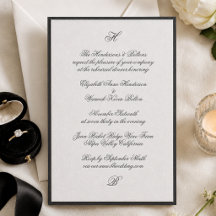 Traditionelle schwarze Schrift Probe Dinner Hochze