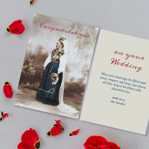 Traditionelle schwedische Vintage-Hochzeit in Dala Mitteilungskarte