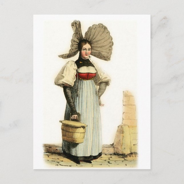 Traditionelle Schweizer Kostüme Bern Postkarte (Vorderseite)
