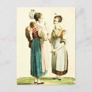 Traditionelle Schweizer Tracht des Kantons Uri Postkarte