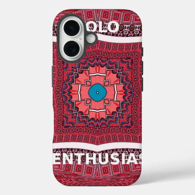 Traditionelle Sindhi Kultur Ajrak Muster Kunst Dru Case-Mate iPhone Hülle (Rückseite)