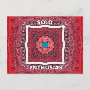 Traditionelle Sindhi Kultur Ajrak Muster Kunst Dru Postkarte