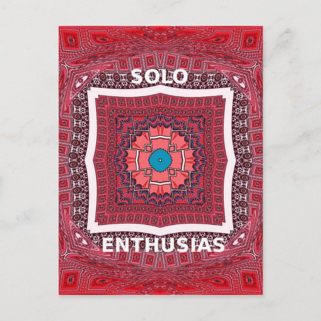 Traditionelle Sindhi Kultur Ajrak Muster Kunst Dru Postkarte (Vorderseite)