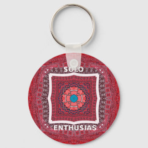 Traditionelle Sindhi-Kultur Ajrak-Muster-Kunststof Schlüsselanhänger
