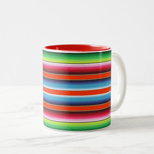 Traditionelle Spanisch Serape Zweifarbige Tasse (VorderseiteRechts)