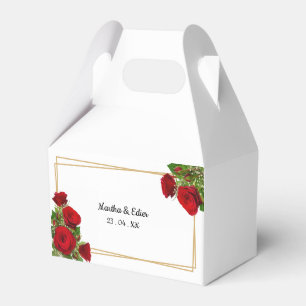 Traditionelle spanische Hochzeitsgunst-Box rote Ro Geschenkschachtel
