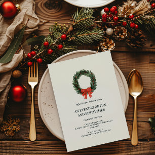Traditionelle Tartan-Firmenweihnachtsfeier Einladung