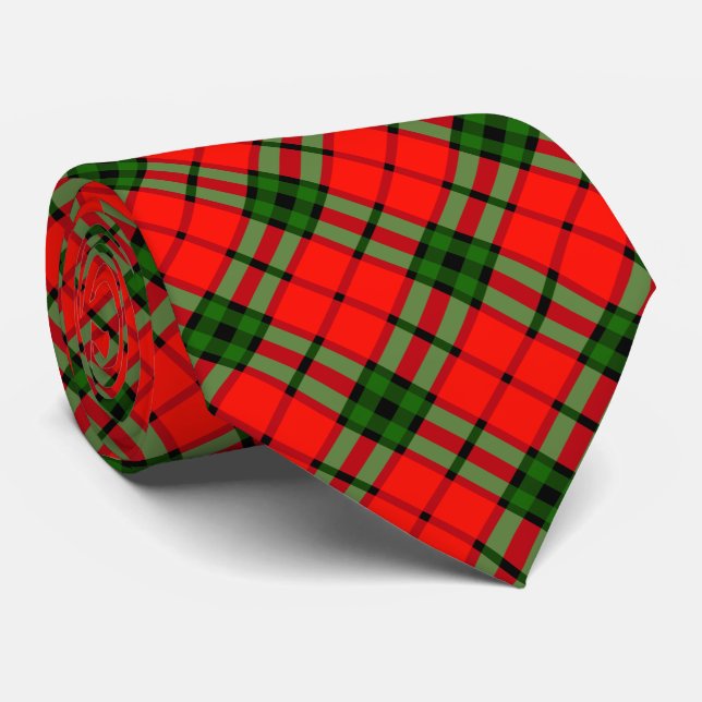 Traditionelle Tartan-Weihnachtsfeier Krawatte (Gerollt)