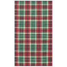 Traditionelle Tartan-Weihnachtstischdecke