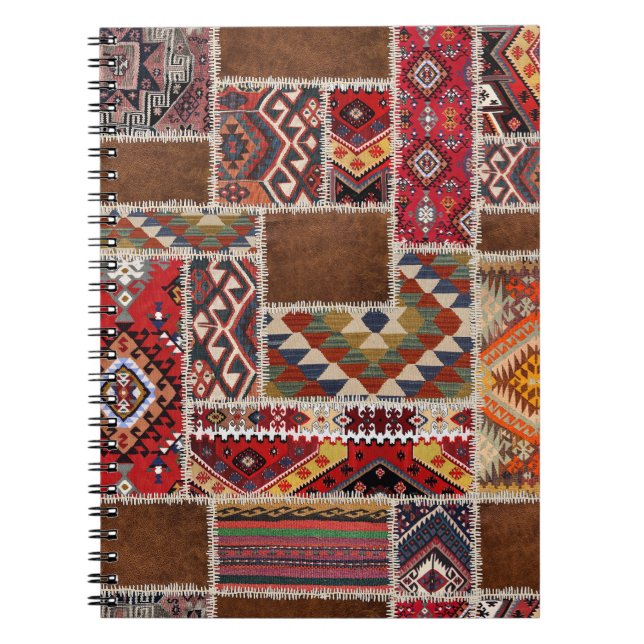 Traditionelle Teppich-Patchwork: Dekorativer Teppi Notizblock (Vorderseite)