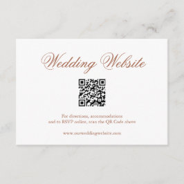Traditionelle Terracotta-formale QR-Hochzeit Begleitkarte