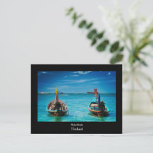 Traditionelle Thai Boats Post Card
