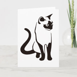 Traditionelle thailändische Katze Minimalistische  Karte