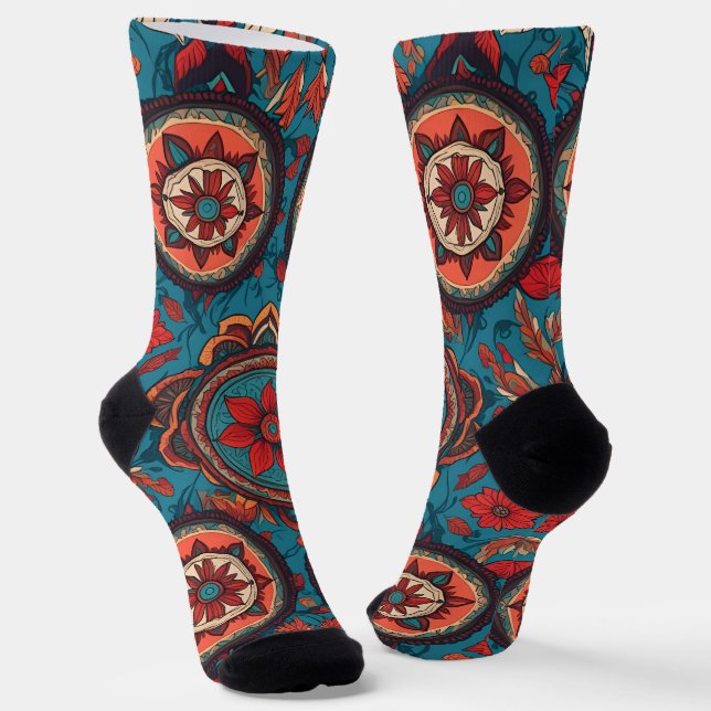 traditionelle thailändische Kunstmalerei , Ethnisc Socken (Gewinkelt)
