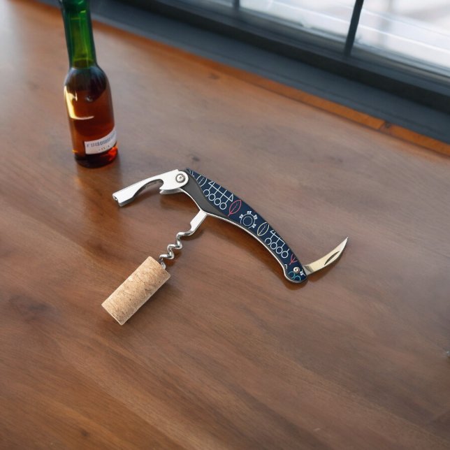 Traditionelle Tribal-Musterkunst Kellnermesser (corkscrew opener)