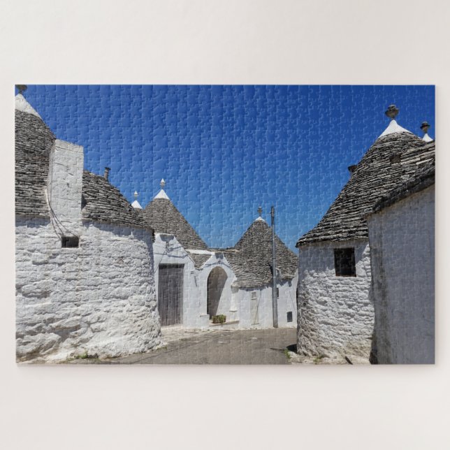 Traditionelle trulli Häuser in Alberobello, Puglia Puzzle (Horizontal)
