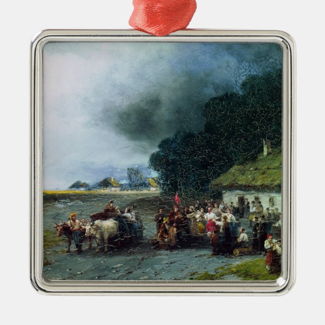 Traditionelle ukrainische Hochzeit (Ukraine) (Ehe) Ornament Aus Metall (Vorne)