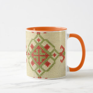Traditionelle ukrainische Stickerei Tasse