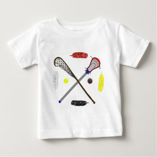 Traditionelle und moderne Lacrossestöcke Baby T-shirt
