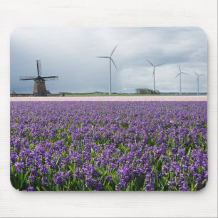 Traditionelle und moderne Windmühle, Holland Mousepad