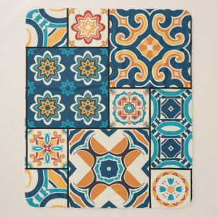 Traditionelle, verzierte portugiesische Dekorfarbe Sherpadecke