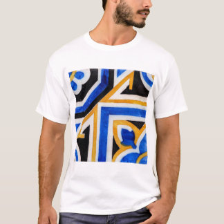 traditionelle Vintage-Azulejo-Mosaikfliese Portuga T-Shirt
