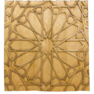 Traditionelle Vintage Türdetails, Marokko Duschvorhang