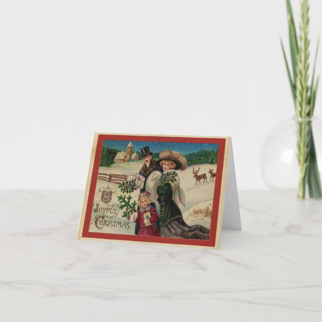 Traditionelle Vintage viktorianische Weihnachten (Vorderseite)