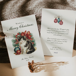 Traditionelle Vintage Weihnachten der Katze