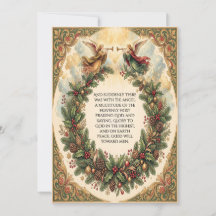Traditionelle Vintage-Weihnachtskarte im christlic