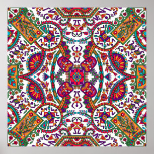 Traditionelle Volkskunst, Designart, ethnisch, ba Poster