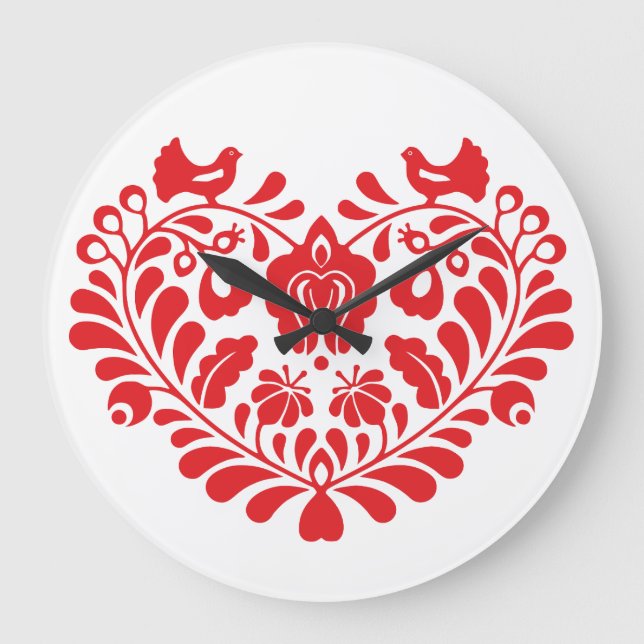 Traditionelle Volksmaschinenkuppe Große Wanduhr (Vorderseite)