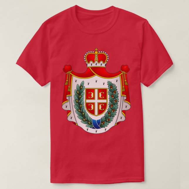 Traditionelle Wappen der Vojvodina Serbien T-Shirt (Design vorne)