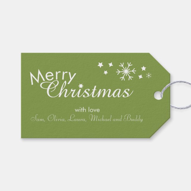 Traditionelle - weich grüne - individuell anpassba geschenkanhänger (Vorderseite (Horizontal))