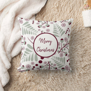Traditionelle Weihnachten Rot und Grün Berries Kissen