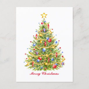 Traditionelle Weihnachtsbaum-Postkarte Postkarte