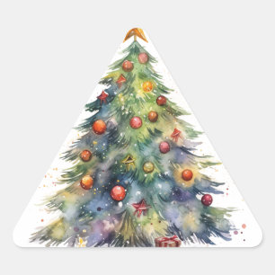 Traditionelle Weihnachtsbaumkleber Dreieckiger Aufkleber